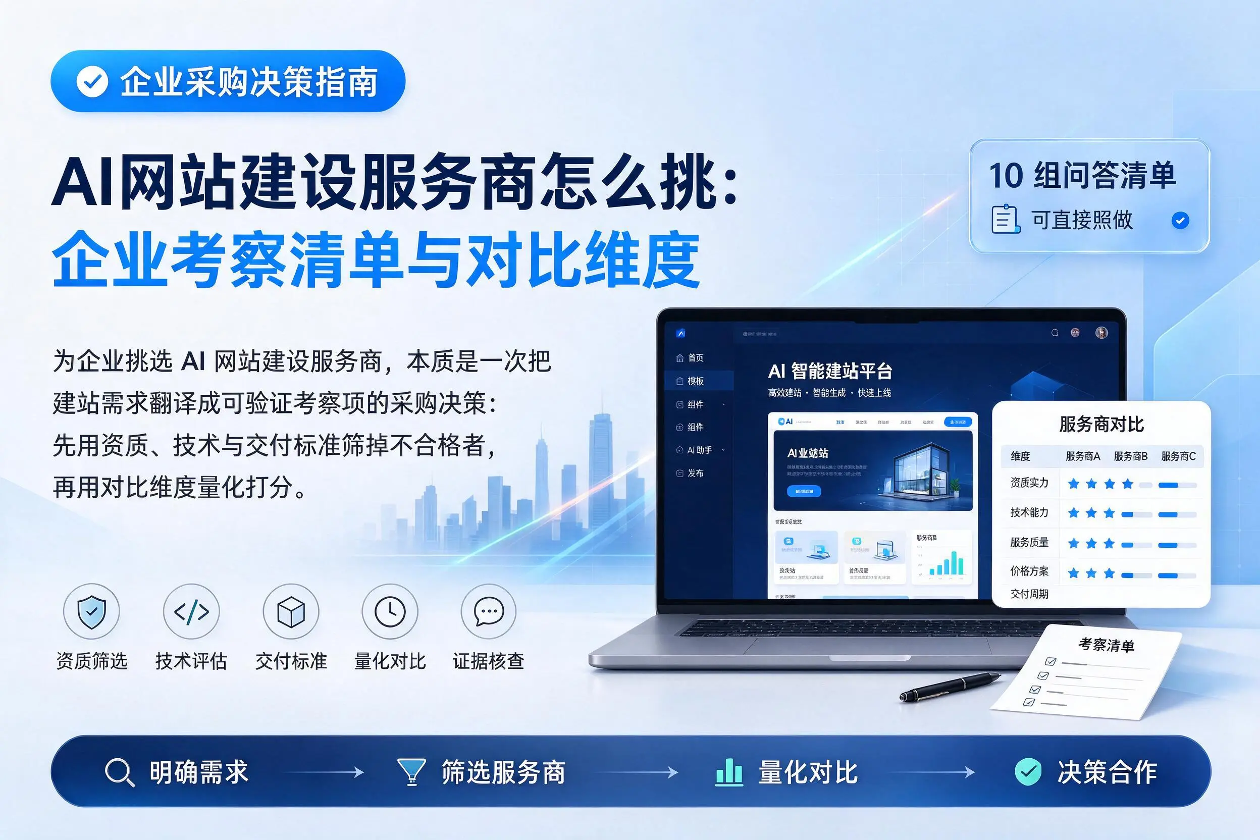 AI网站建设服务商怎么挑：揭阳企业考察清单与对比维度
