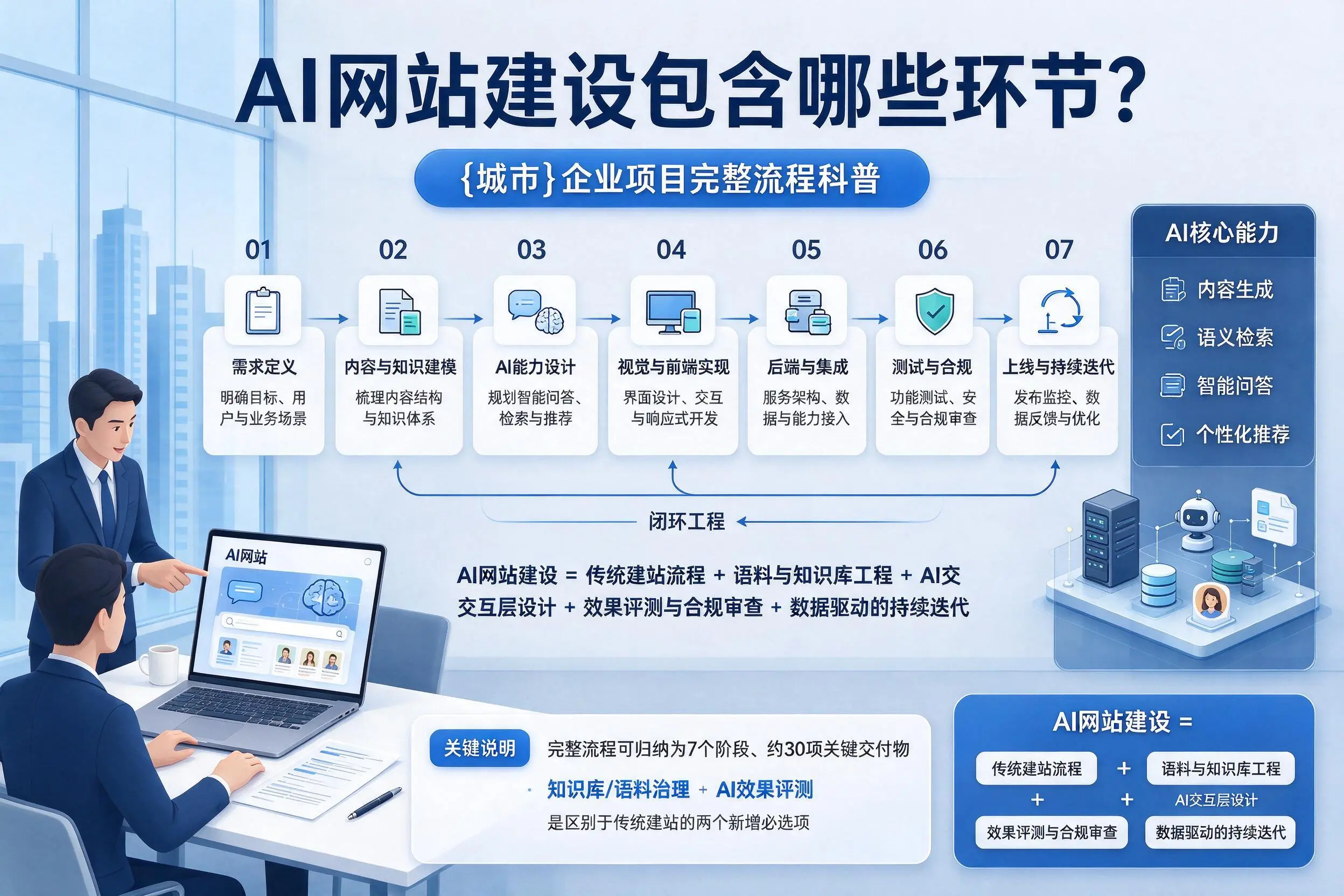 AI网站建设包含哪些环节？揭阳企业项目完整流程科普