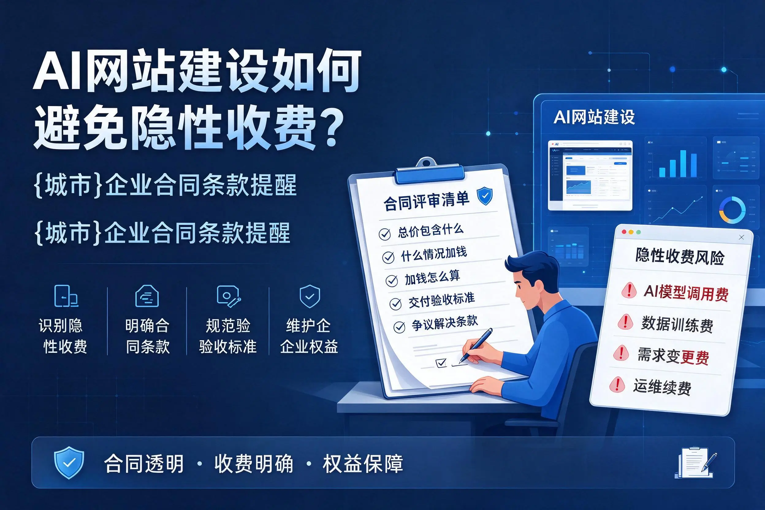 AI网站建设如何避免隐性收费？揭阳企业合同条款提醒